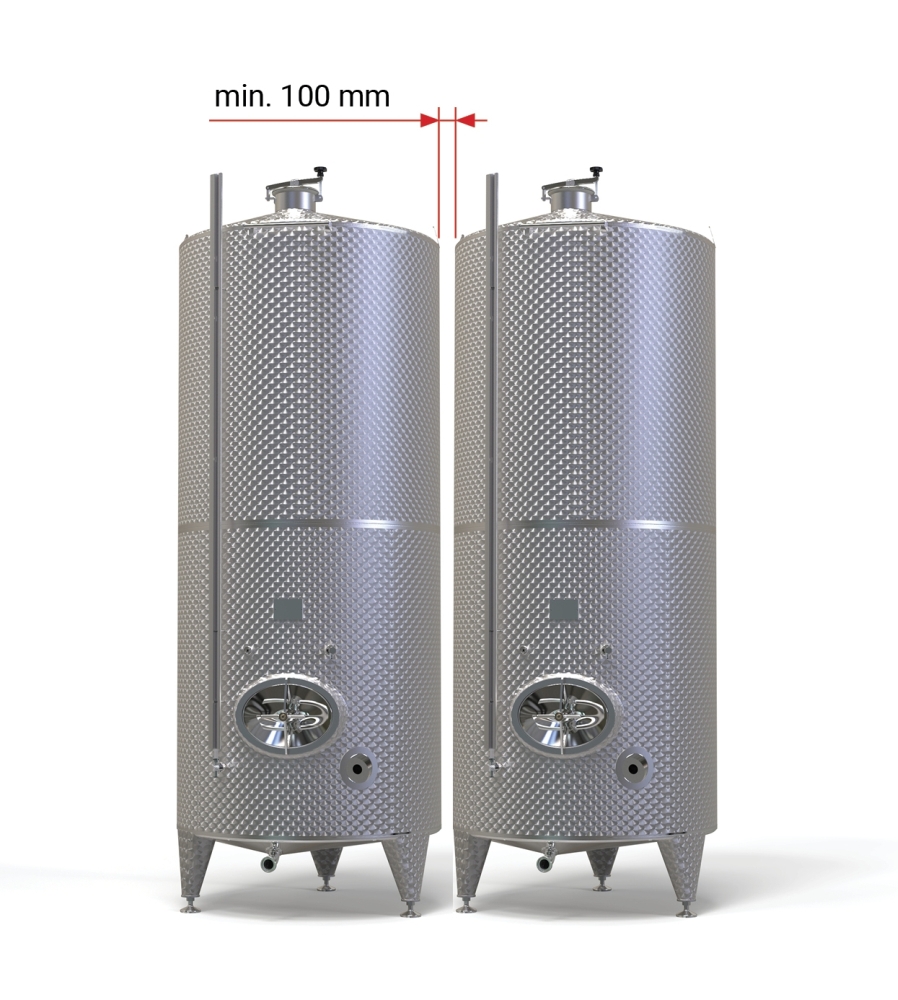 razdalja med posodami